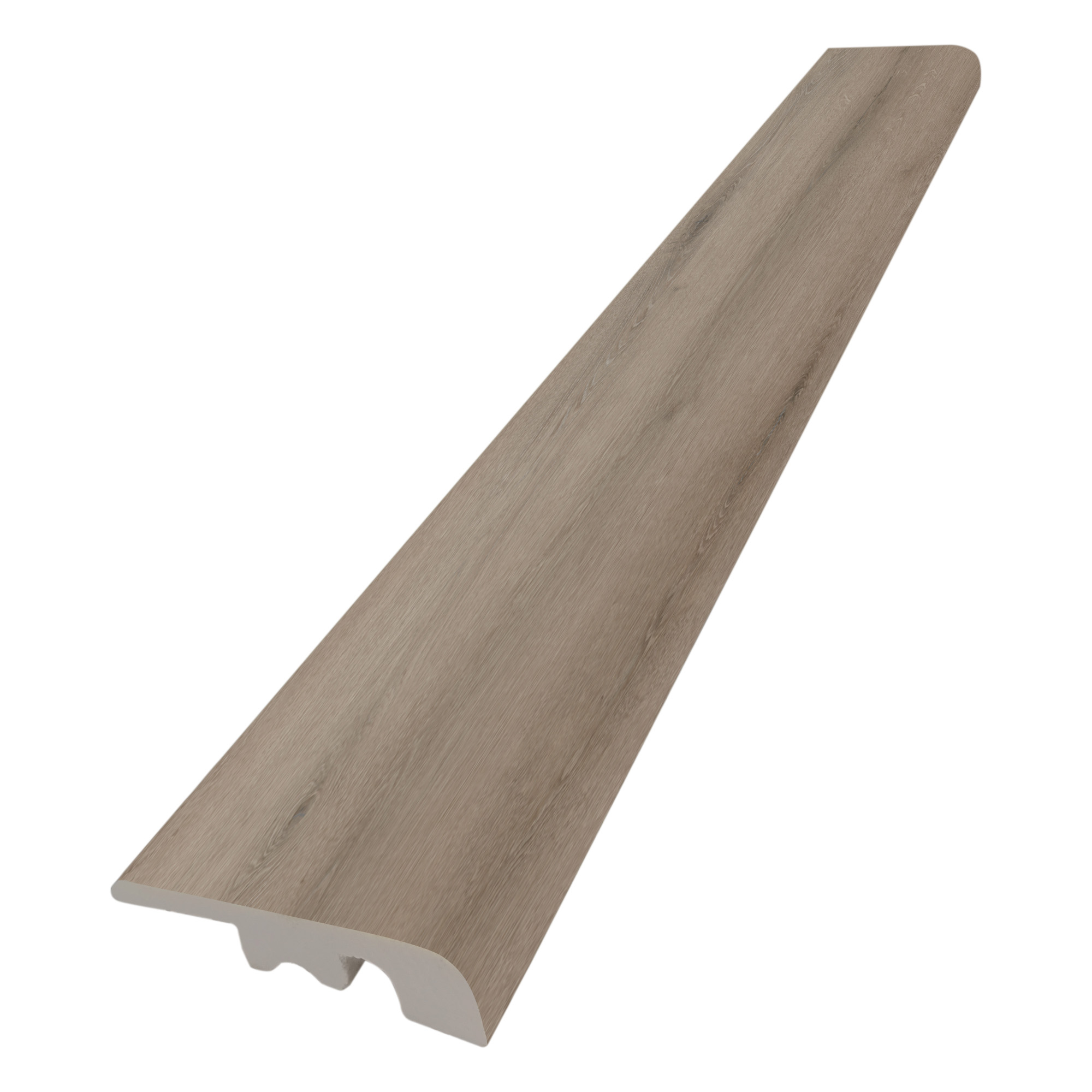 Bambino Series BB-VI-E End Cap, 94-1/2 in L, 1.378 in W, 0.394 in Thick, SPC, Coffee Feather